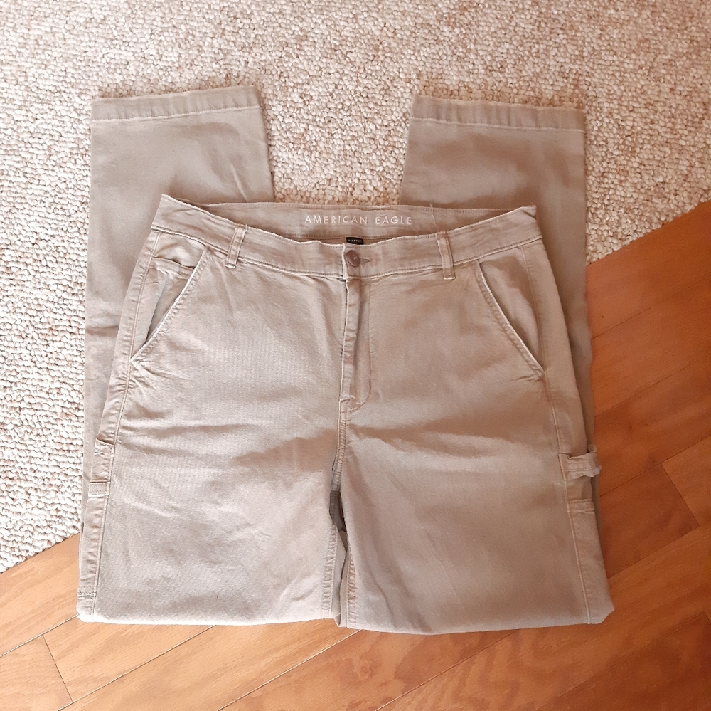 American Eagle High Rise Straight Carpenter Style Jeans size 12 - Picture 10 of 14